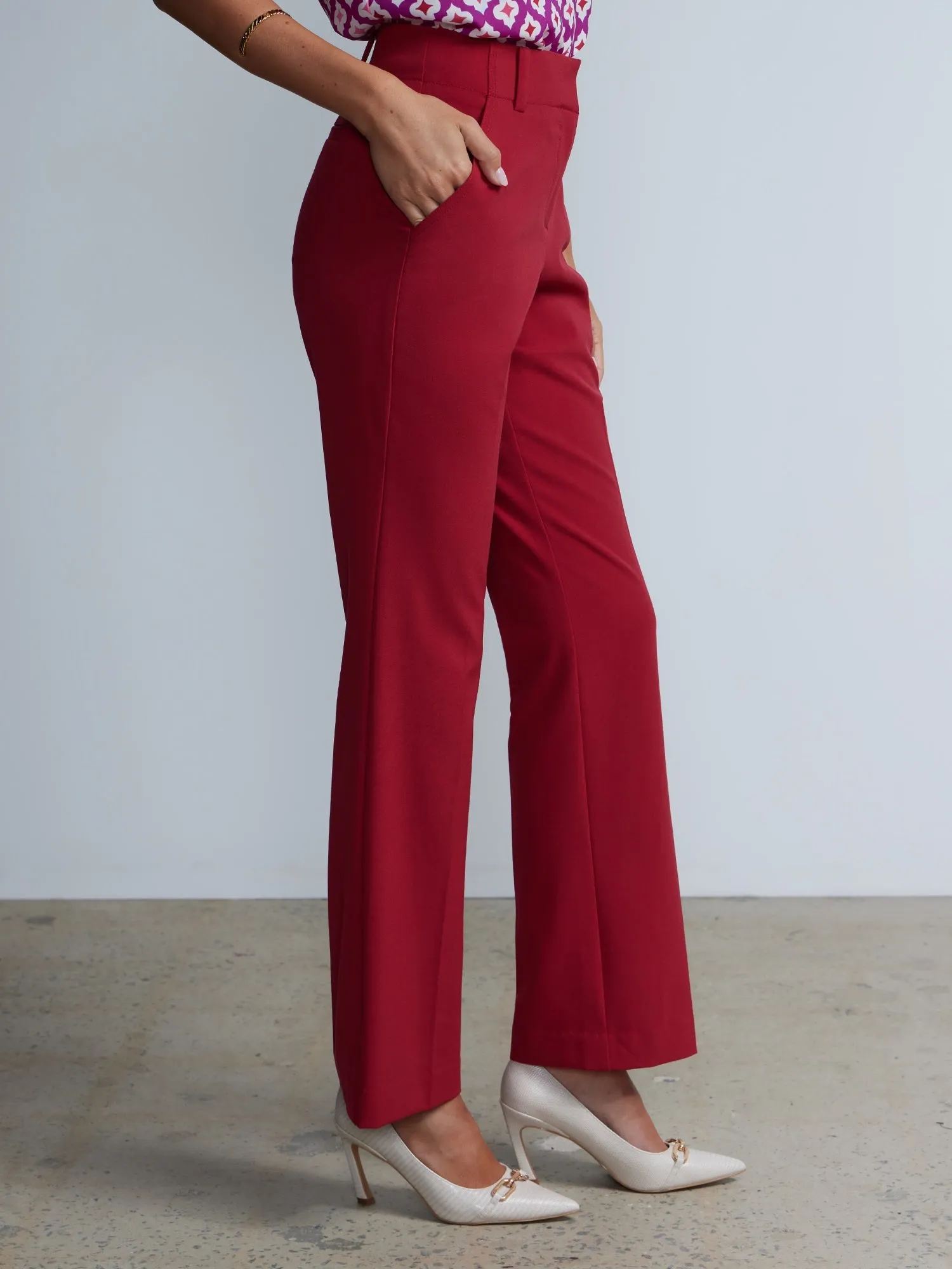 Petite Essential Stretch High Rise Bootcut Pant
