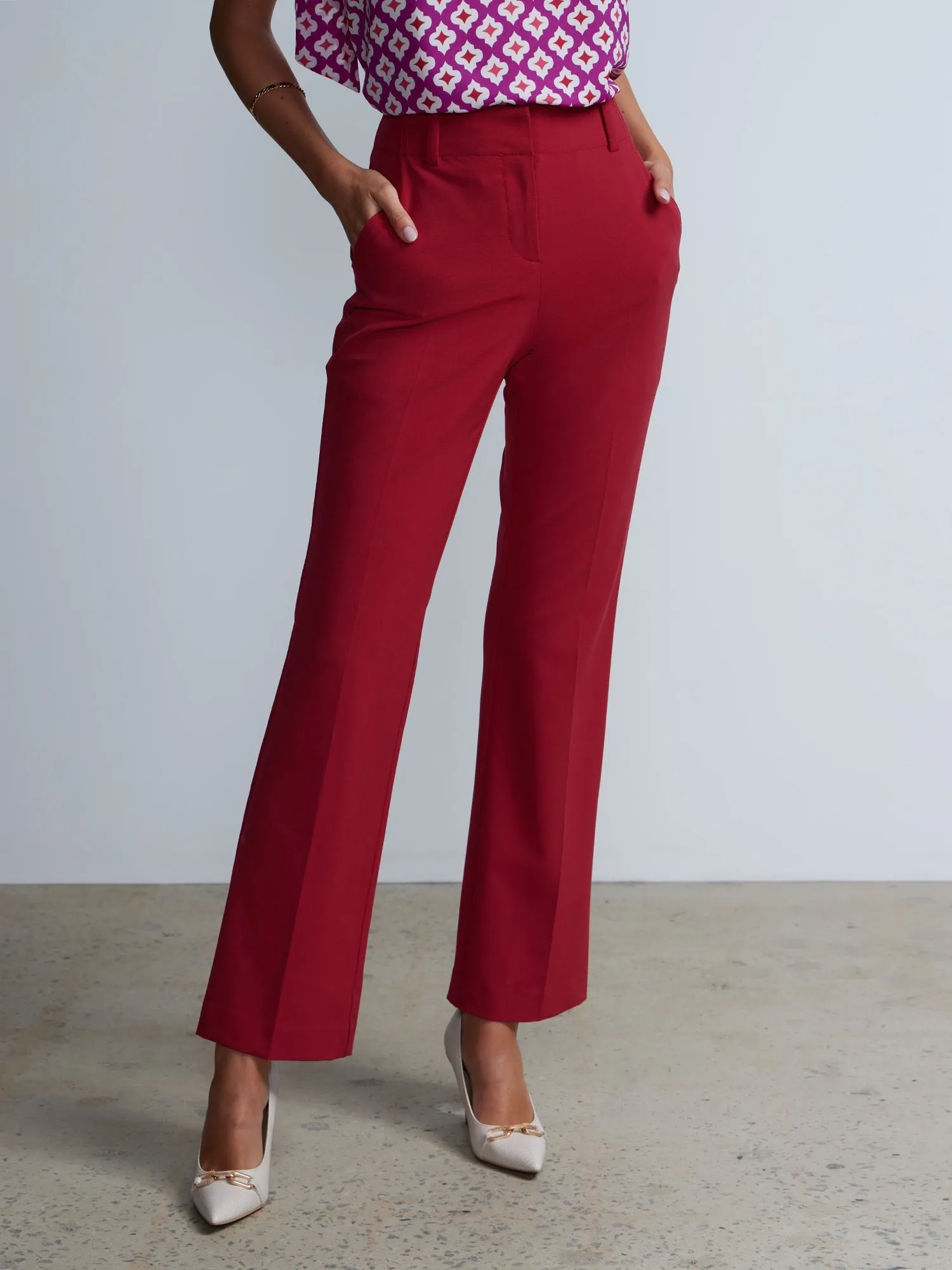 Petite Essential Stretch High Rise Bootcut Pant