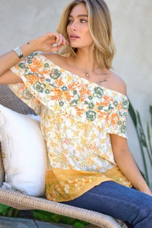 Playful Vibes Off the Shoulder Top