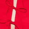 Red Bow Placket Top