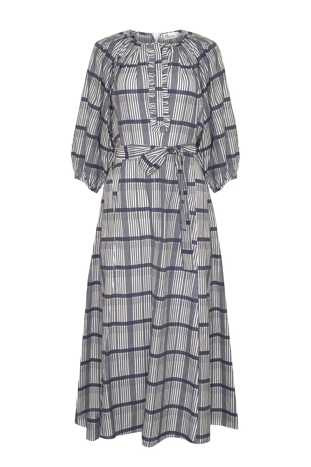 Regard dress - Ink/porcelain check