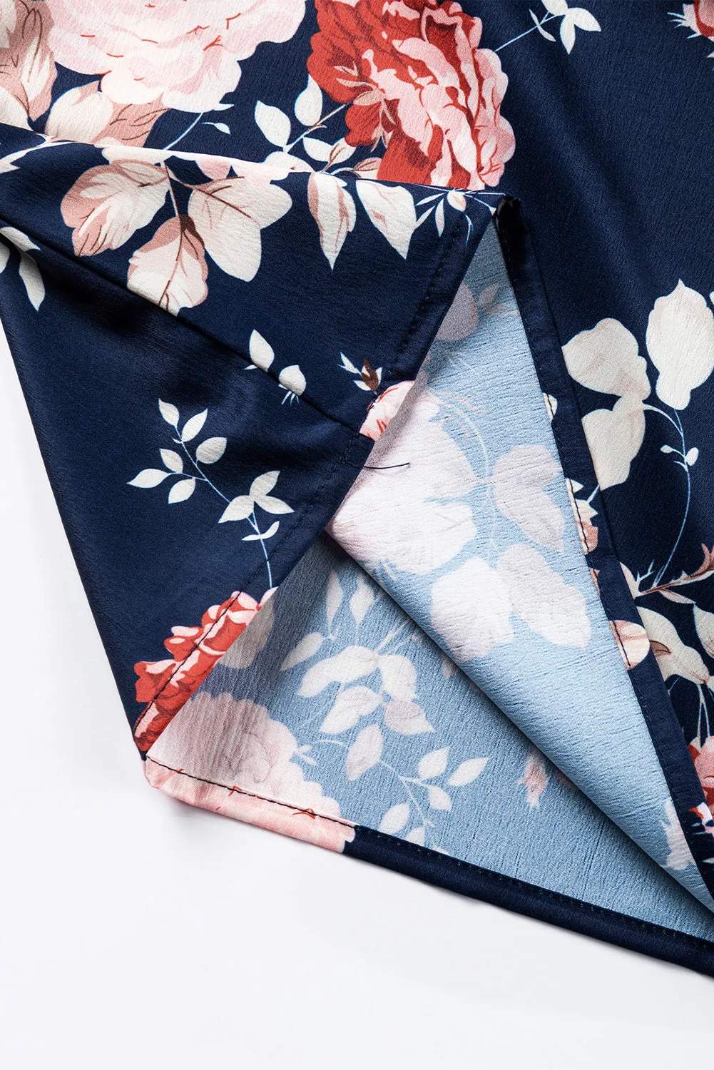 Ruffle Flounce Sleeve Floral Blouse