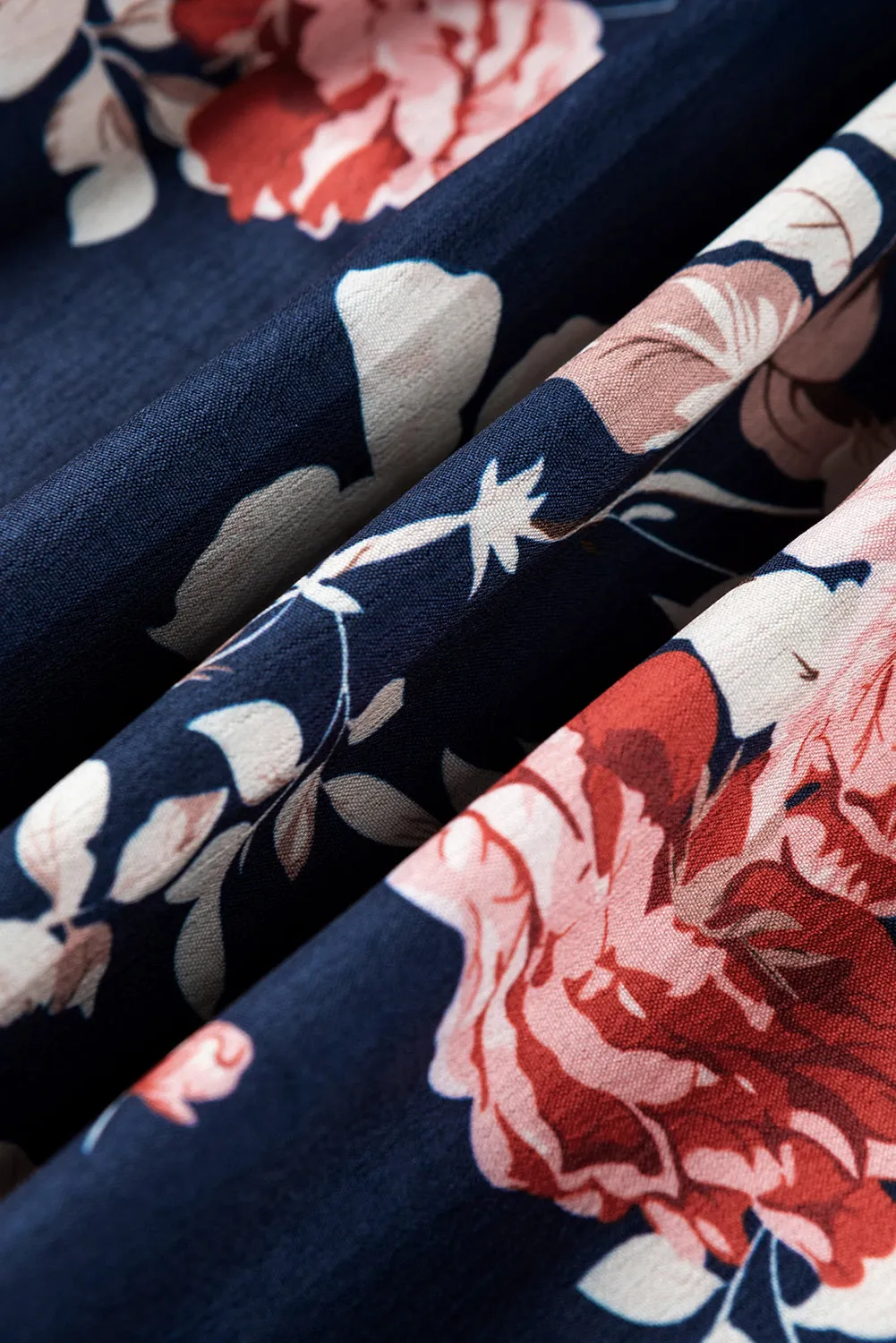 Ruffle Flounce Sleeve Floral Blouse