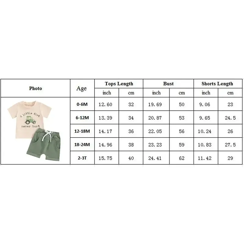 Spring Infant Boys-A LITTLE DIRT Shirt 2PC Set