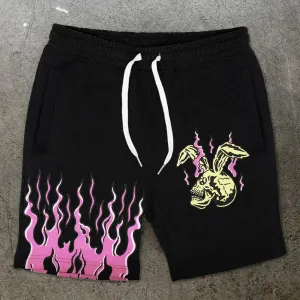 Street shooting trendy rabbit print casual shorts