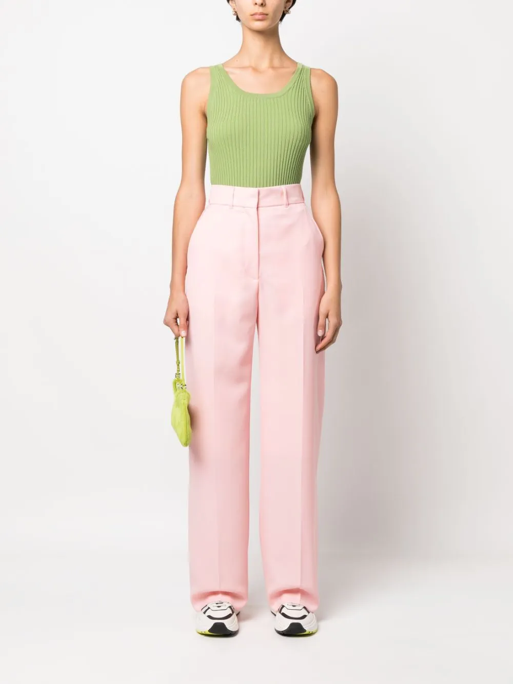 tailored high-waisted trousers