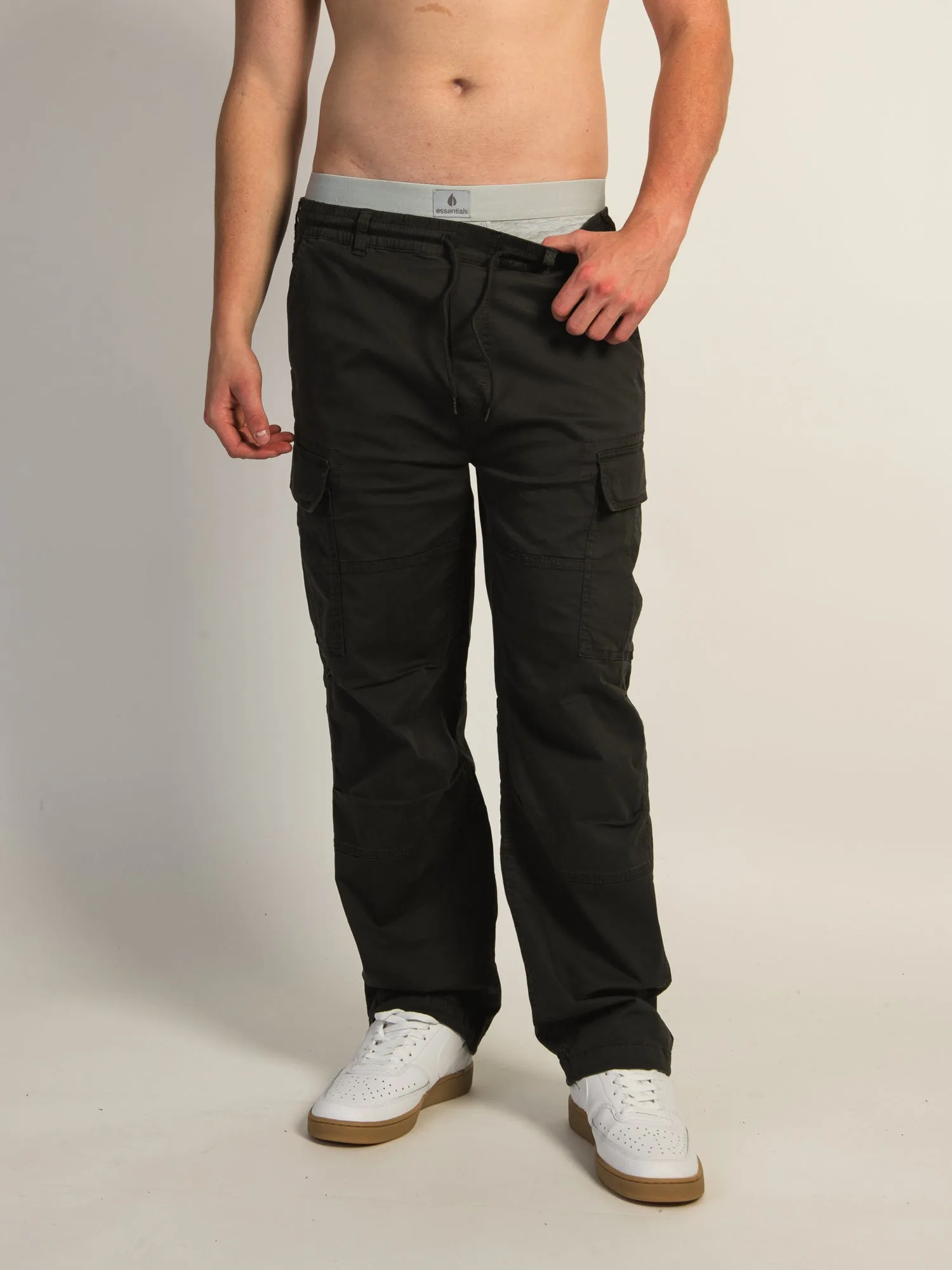 TAINTED RELAXED LIGHTWEIGHT CARGO - BLACK