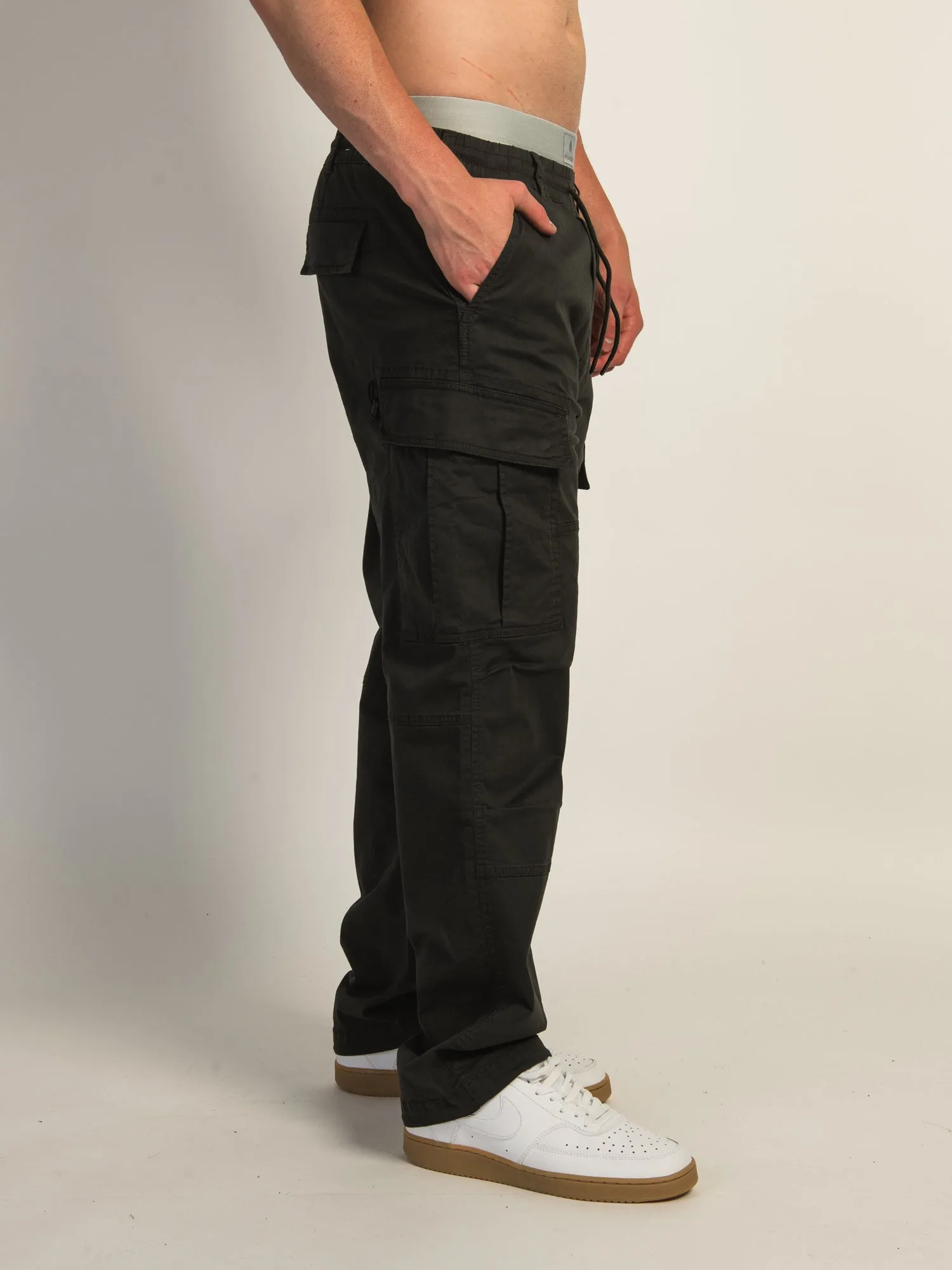 TAINTED RELAXED LIGHTWEIGHT CARGO - BLACK