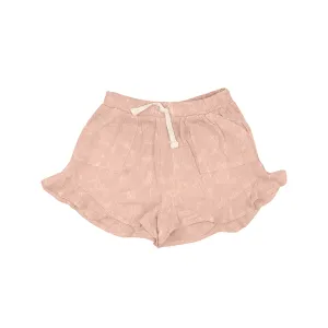 TIN Bloom Butterfly Ruffle Shorts in Rose