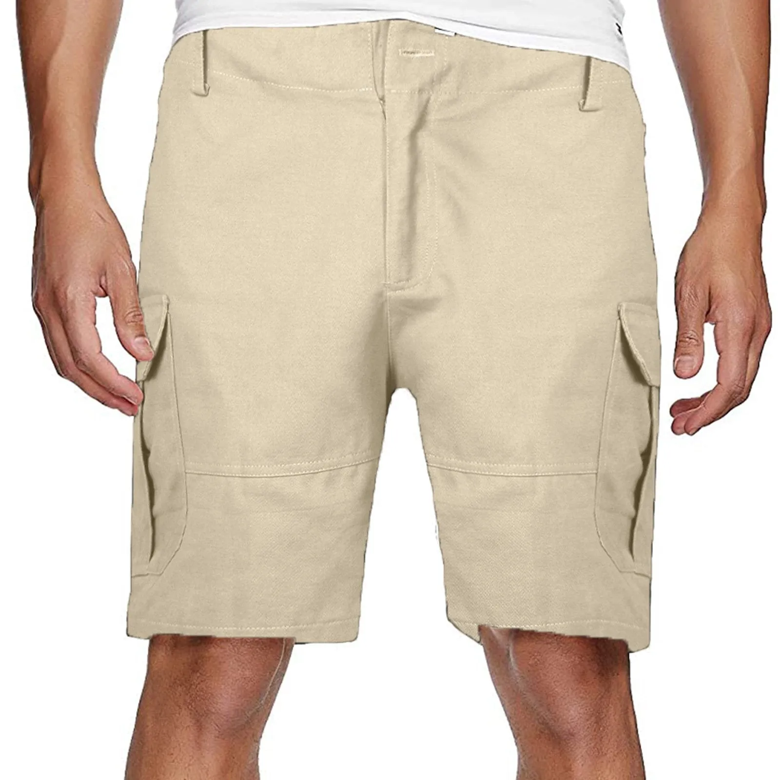 Trendy Popular Men Pocket Cargo knee length Shorts