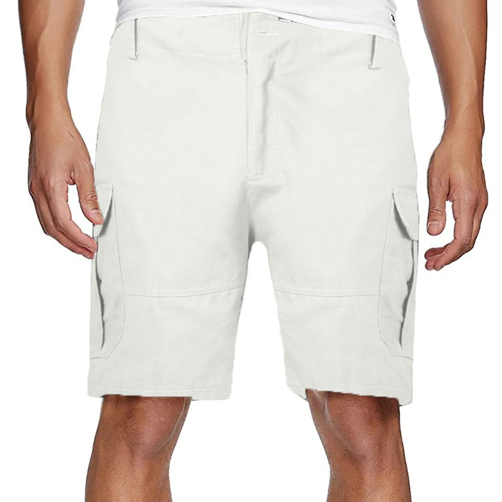 Trendy Popular Men Pocket Cargo knee length Shorts