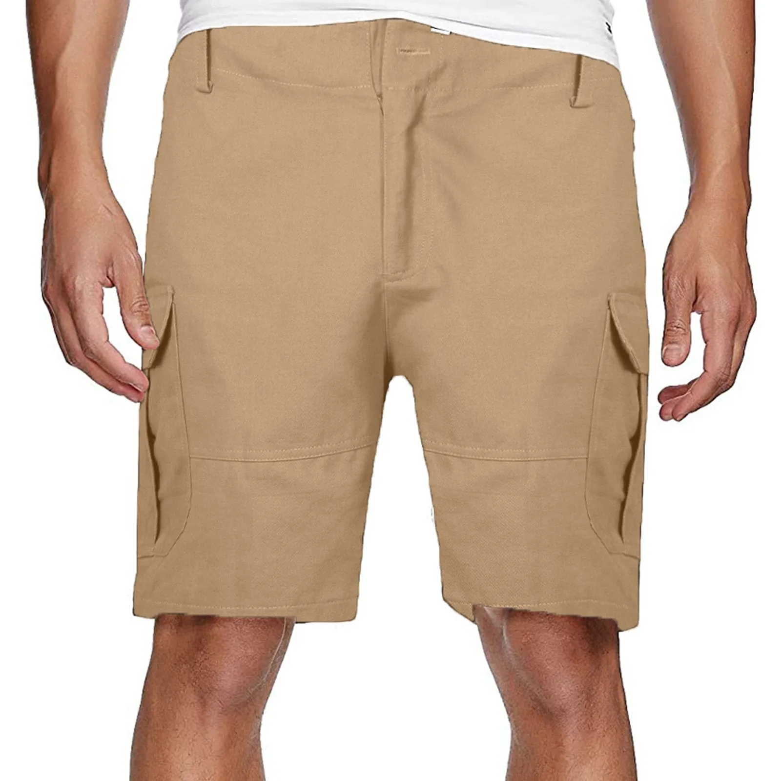 Trendy Popular Men Pocket Cargo knee length Shorts