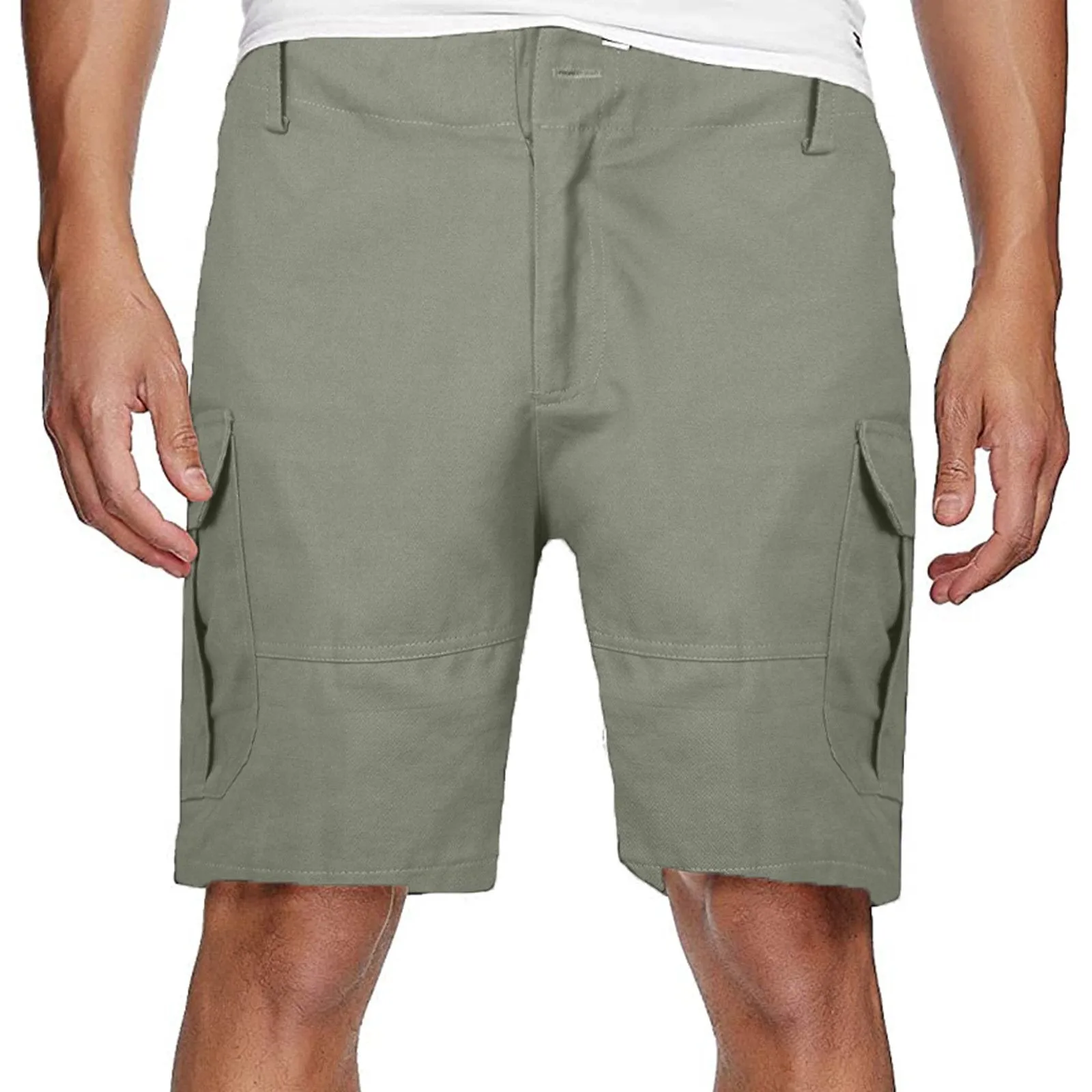 Trendy Popular Men Pocket Cargo knee length Shorts