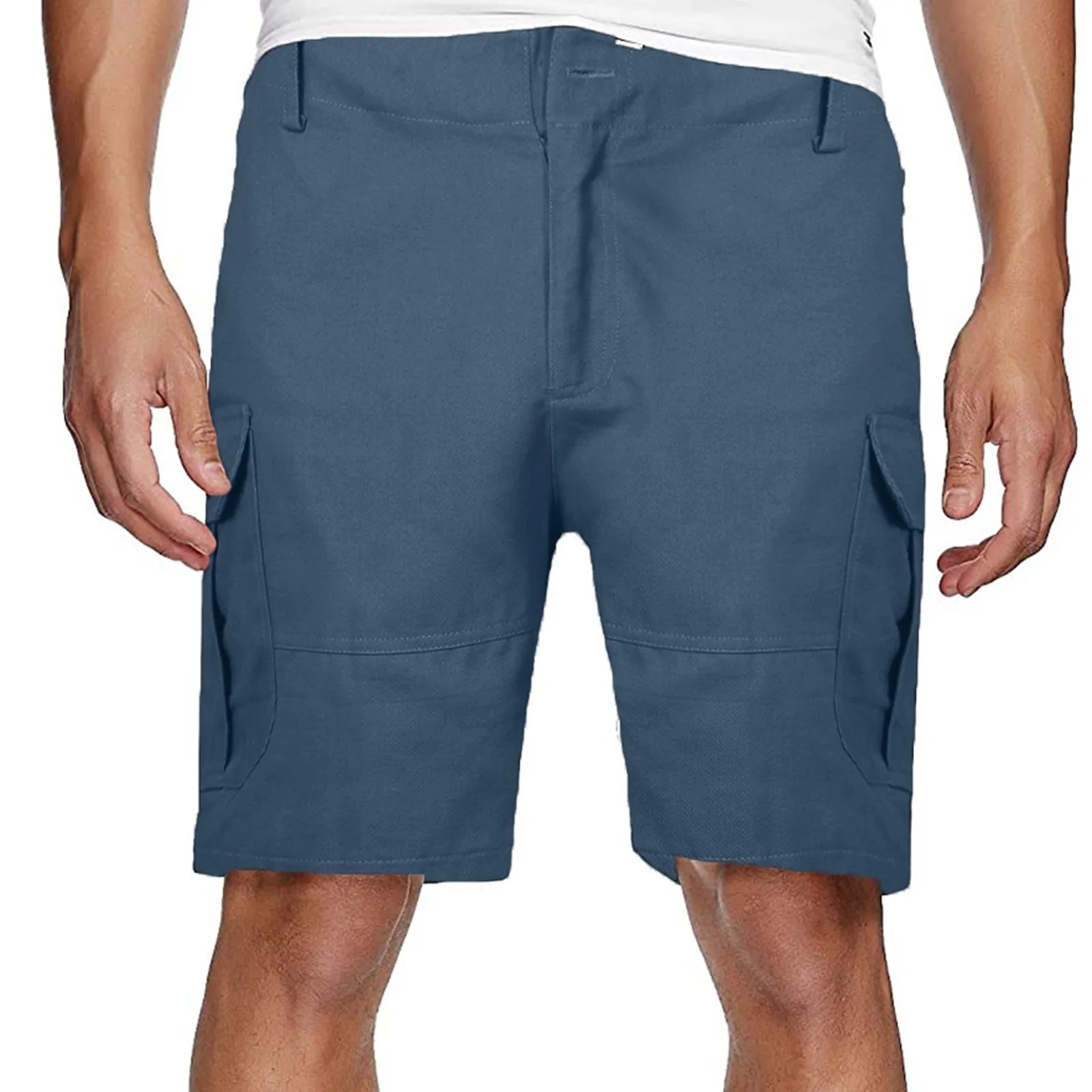 Trendy Popular Men Pocket Cargo knee length Shorts