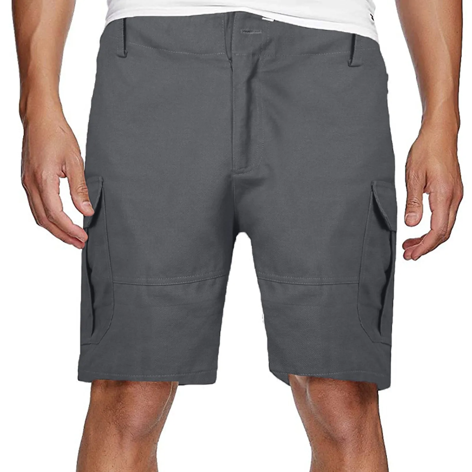 Trendy Popular Men Pocket Cargo knee length Shorts