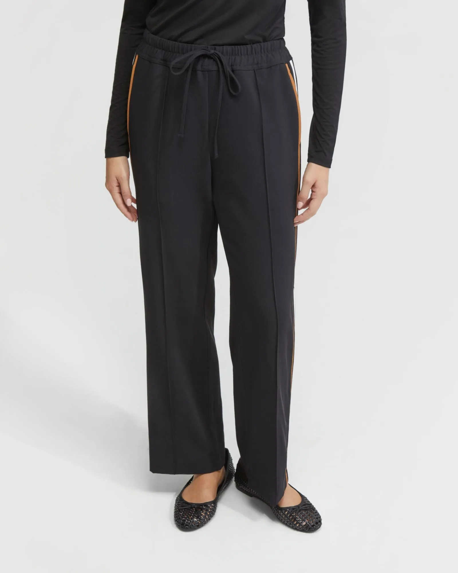 Violet Contrast Stripe Pants