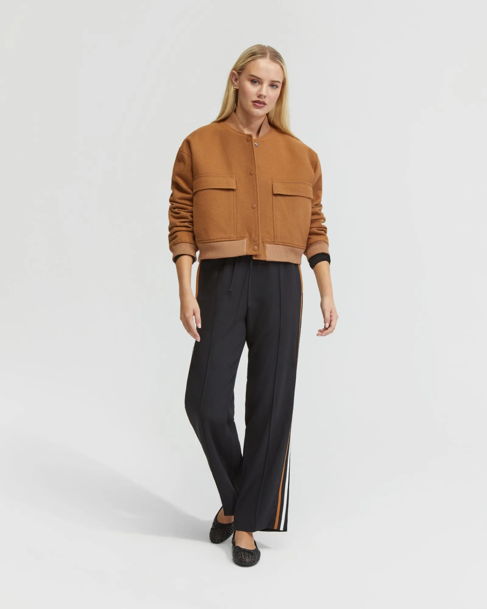 Violet Contrast Stripe Pants