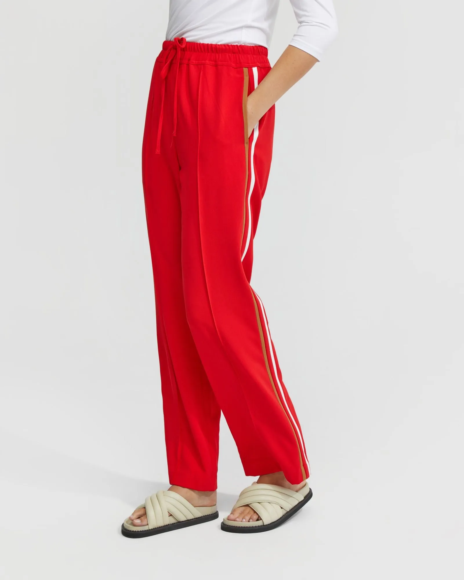 Violet Contrast Stripe Pants