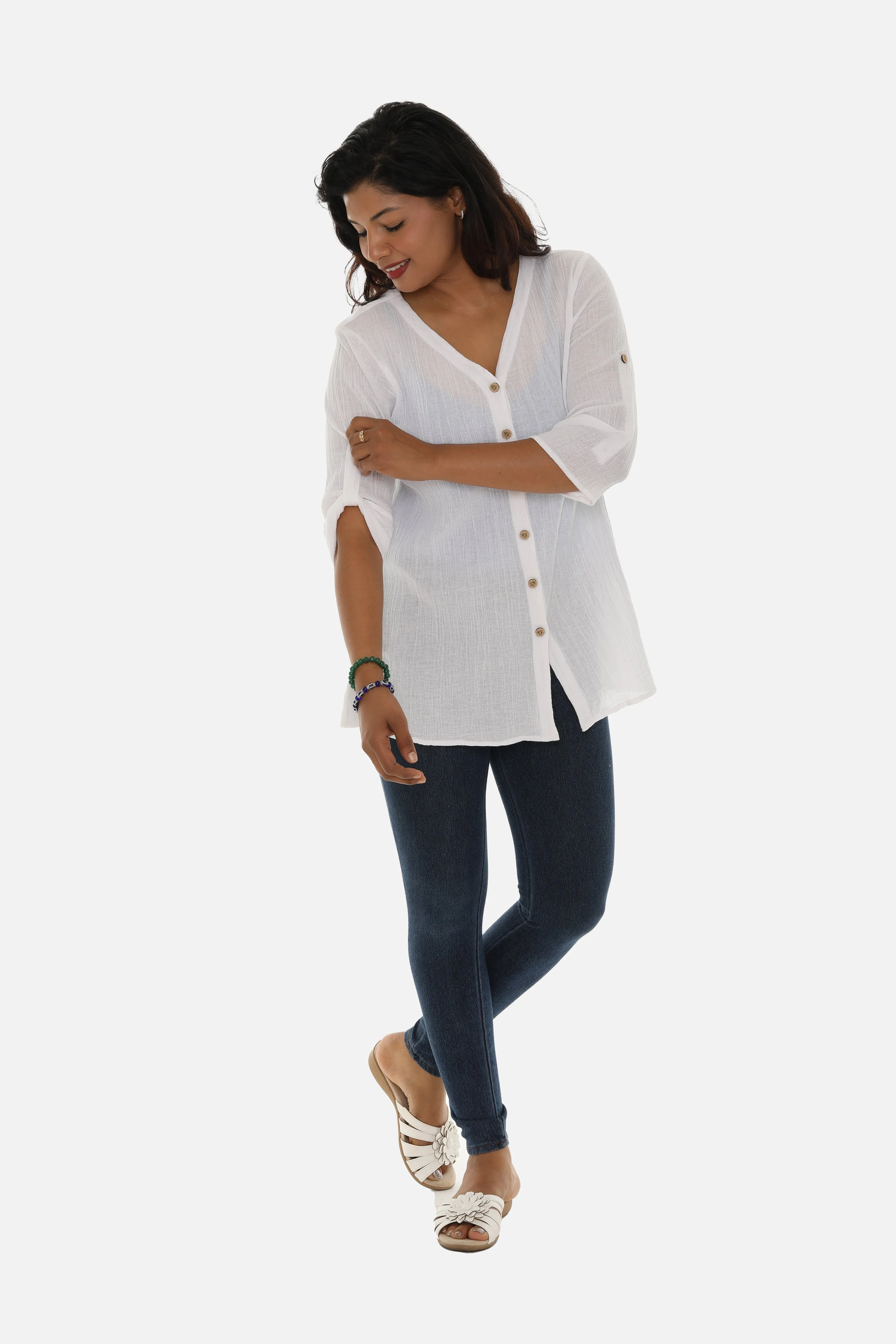 Women's Rayon Button Shirt