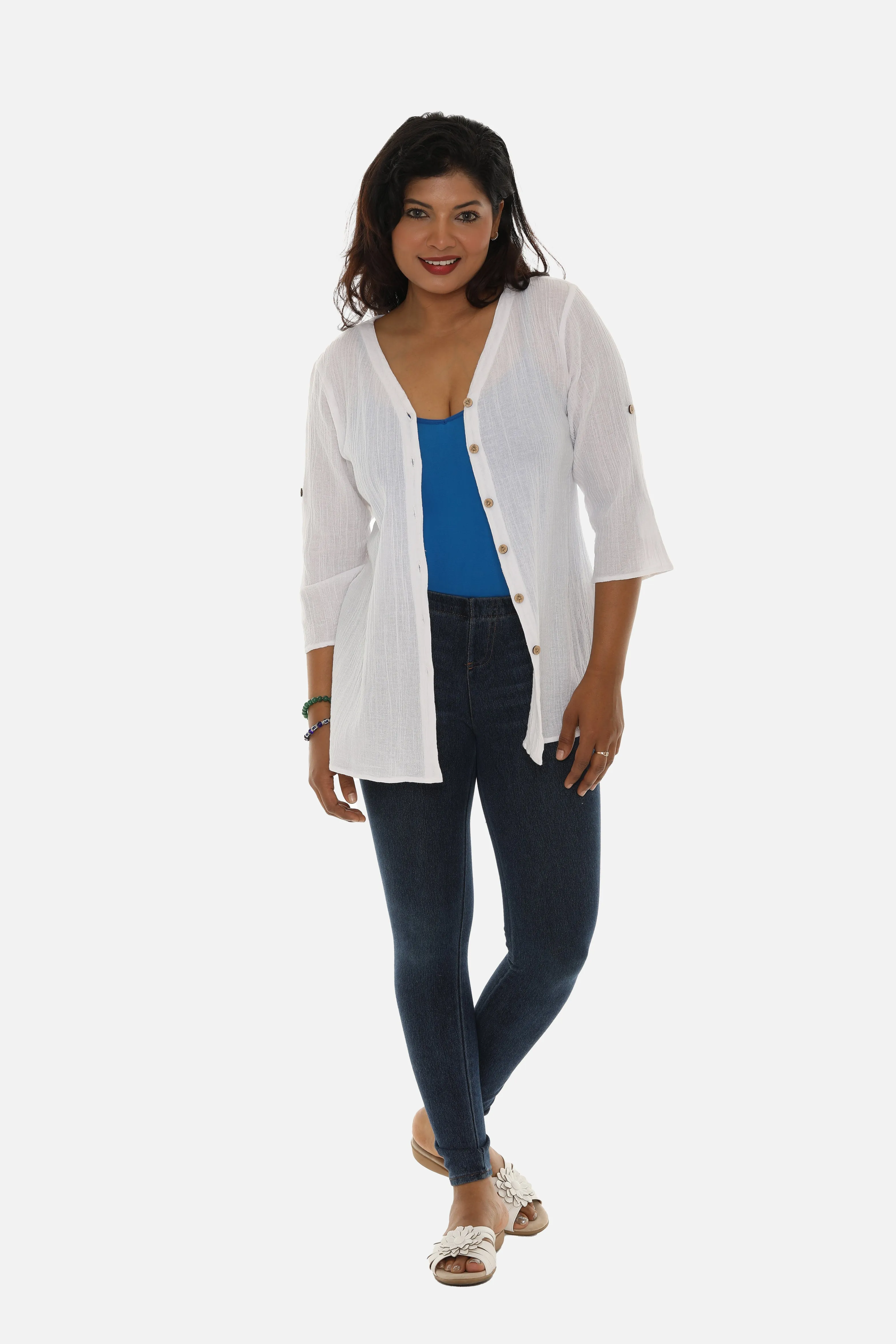 Women's Rayon Button Shirt