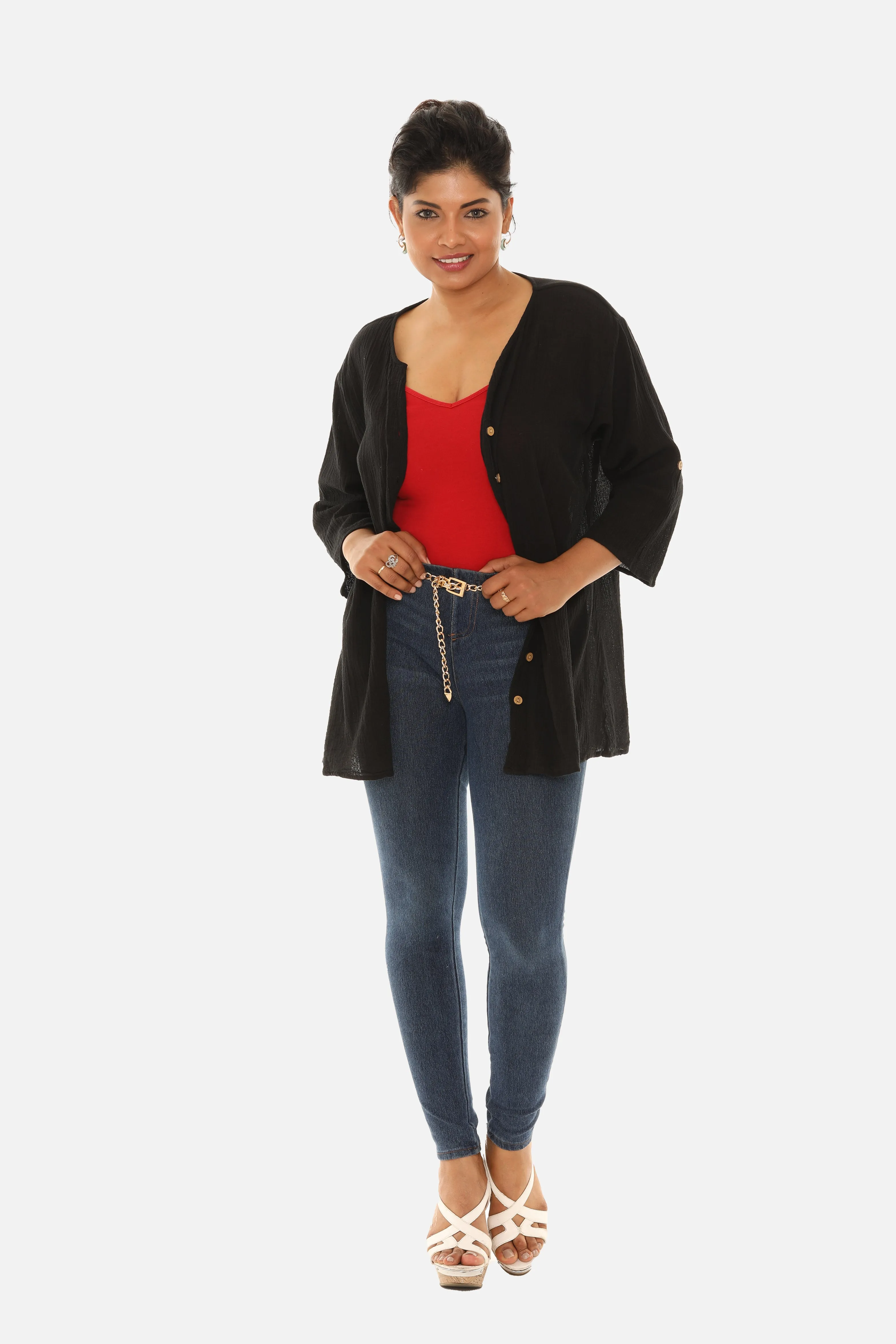 Women's Rayon Button Shirt