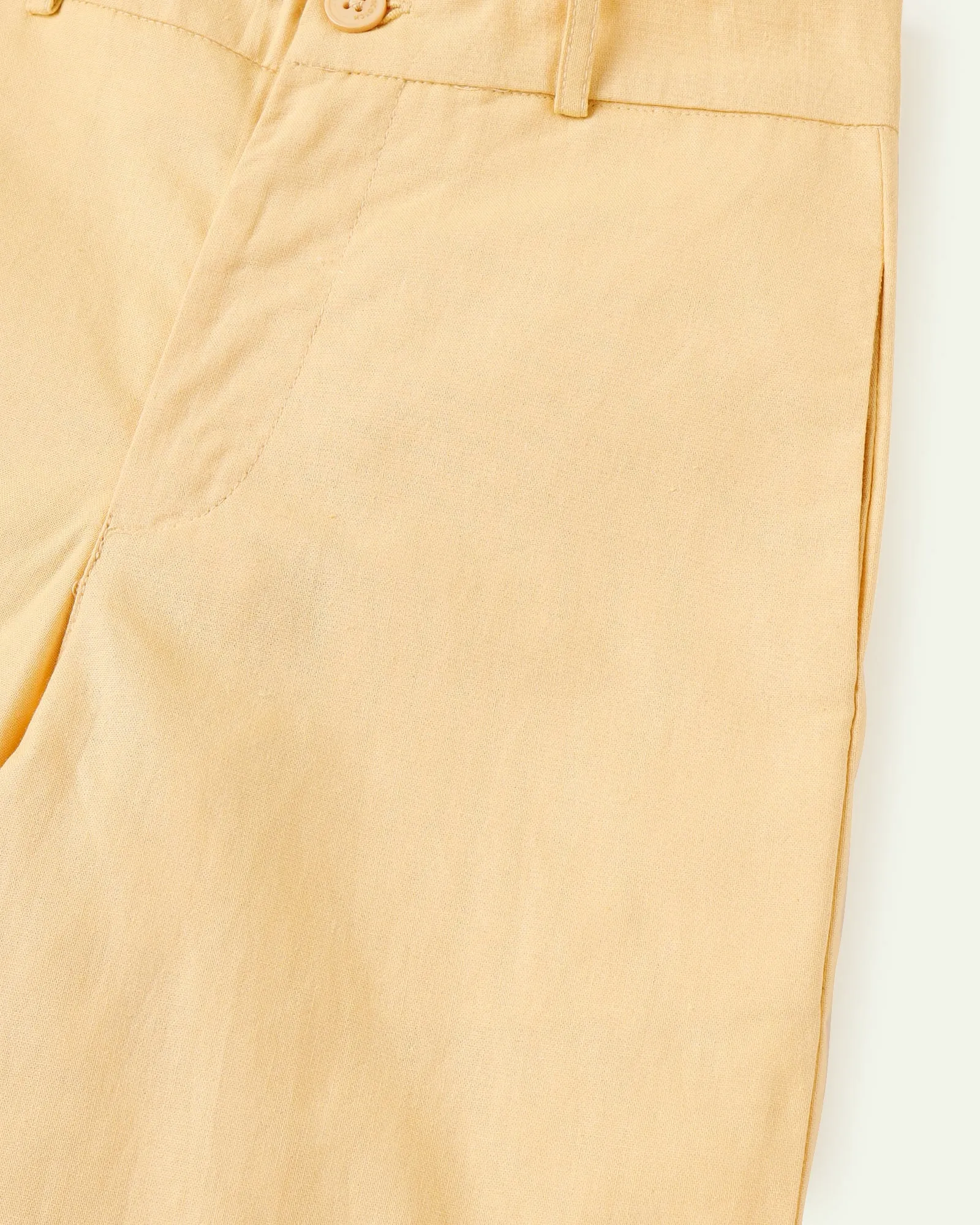 Yellow Straight Fit Pants