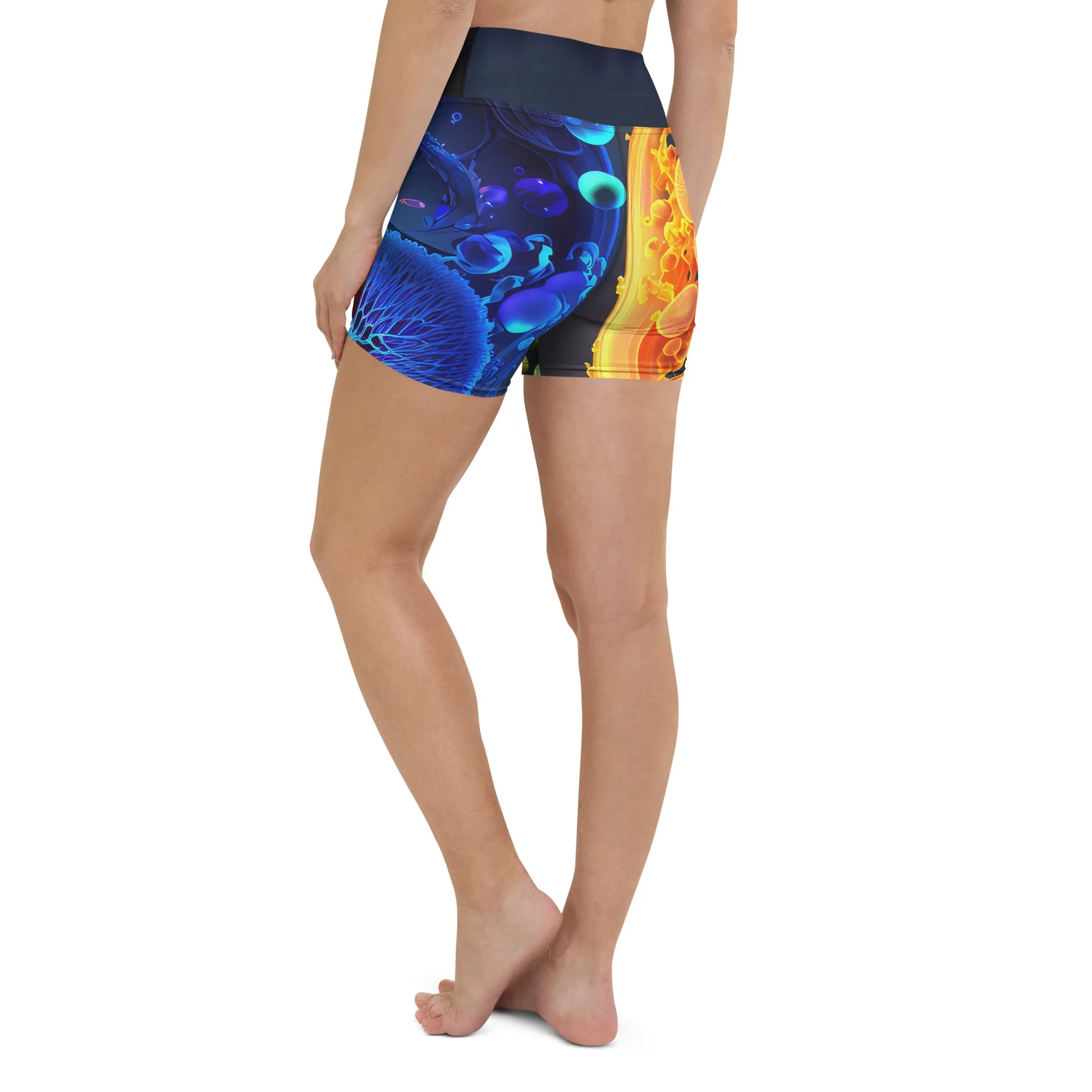 Yoga Shorts Abstract Life