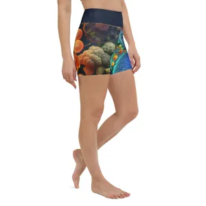 Yoga Shorts Abstract Life