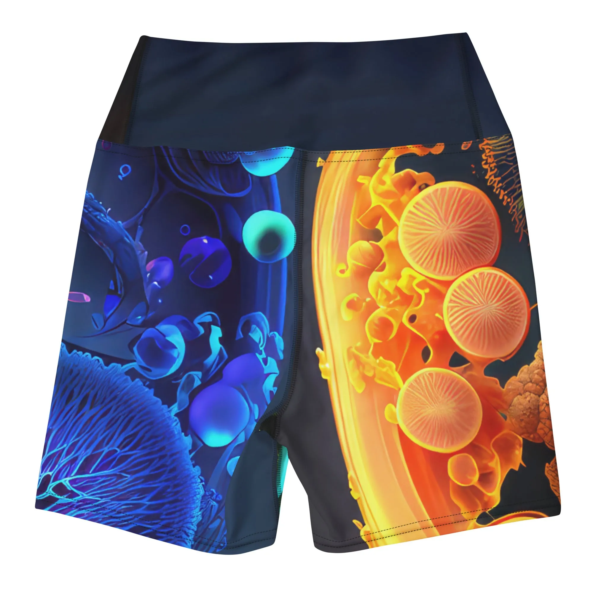 Yoga Shorts Abstract Life